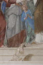 Barn, detalje fra præsentationen af Jesus i templet, 1623-34