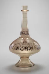 Flaske, bestilt af Dawud, Rasulid Sultan af Yemen, Mamluk-dynastiet, 12961321 (emaljeret og forgyldt glas)