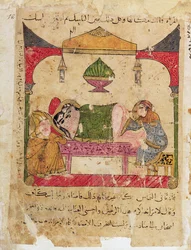 Ms Arabe 3467 A Medical Examination, fra The Book of Kalila og Dimna