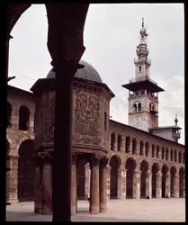 Umayyad-moskeen, også kendt som den store moske i Damaskus (Fotografi)