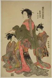 Tamazusa of Iedaya, fra serien "Models for Fashion: New Designs as Fresh as Young Leaves (Hinagata wakana hatsu moyo)"