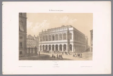 Udsigt over operahuset i Lyon Lyons. Le Grand Theatre (titel på objekt) Contemporary France (serietitel) La France de nos jours (serietitel på objekt)