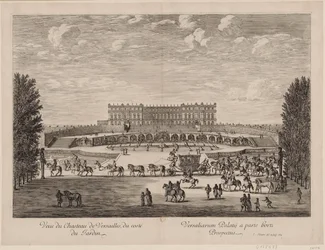 Udsigt over slottet i Versailles fra haven