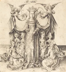 Sankt Ursula og hendes jomfruer, ca. 14751480.