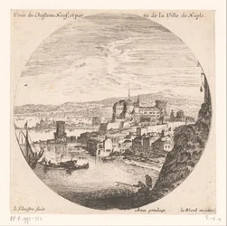 Udsigt over Castel Nuovo Veue du Chasteau neuf et partie de la Ville de Naples (titel på objektet) Forskellige udsigter over havne (serietitel) Forskellige veues de Ports de mer (serietitel)