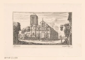 Udsigt over Notre-Dame-des-Vertus Notre Dame des Vertus (titel på objekt) Forskellige udsigter over kirker, slotte og byer (serietitel)