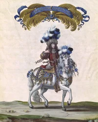 Prinsen af Conde som kejser af Tyrkiet, en del af karrusellen givet af Ludvig XIV (1638-1715) foran Tuilerierne, 5. juni 1662