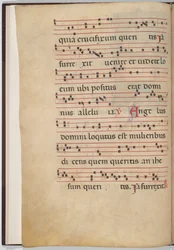 Blad 1 fra et antifonalt fragment (verso)
