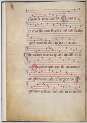 Blad 6 fra et antifonalt fragment (verso)