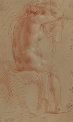 Nøgen kvindelig figur [verso]
