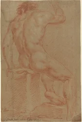 Nøgen mandsfigur [recto]