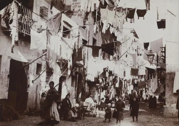 En karakteristisk gade i Palermo, 1920