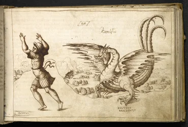 Tilføj MS 82955 f.129r Dragon fra 