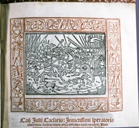 CAESAR Gaius Iulius: Illustration fra Caesars "Commentarii de Bello Gallico", ca. 15..., ca. 1511 (miniature)