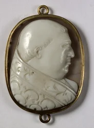 Cameo af pave Leo X (1475-1521)