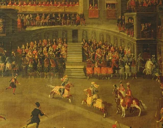 Karrusel i gården til Palais du Belvedere (olie på lærred)