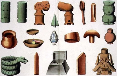 Mellemamerikanske redskaber, tavle 45 fra »The History of the Nations«