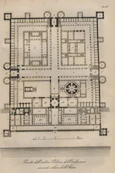 Kroatien - Split (Spalato) - Rekonstrueret Diocletian-palads af Robert Adam (den romerske kejser Diocletians palads (Gaius Aurelius Valerius Diocletianus, 245-316). Indgravering fra "" Skikke og skikke for alle universets folk.