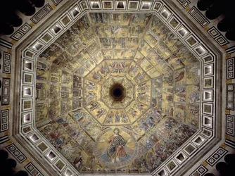 Kuppel af dåbskapellet San Giovanni (mosaik)