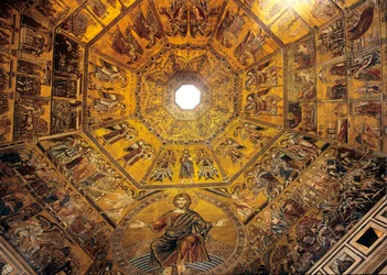 Kuppel af dåbskapellet San Giovanni (mosaik)