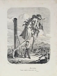 Døden tager alle de gode og forlader skurkene, ca. 1850