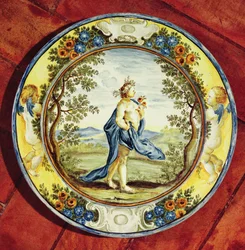 Dekoreret tallerken, fra Urbino (keramik)