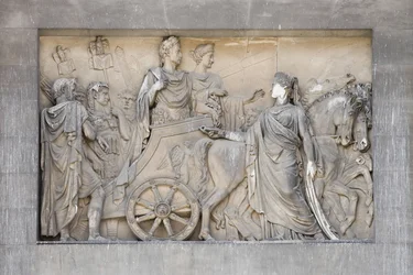Detalje af Fredsbuen, Milano, Italien (marmor)