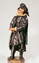 Doktor Balanzone, fra Seraphin Theatre (polykromt træ)