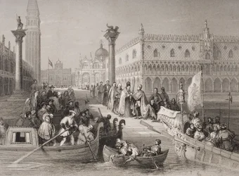 Dogens indskibning, Venedig, indgraveret af Challis