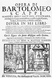 Frontispice til Bartolomeo Scappis kogebog, 1622