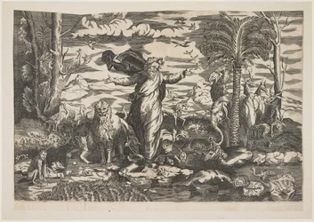 Gud skaber dyrene, ca. 1550
