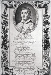 Hieronymus Frescobaldi, graveret af Christian Sas