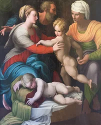 Hellig familie med Saint Elizabeth og Saint Giovannino