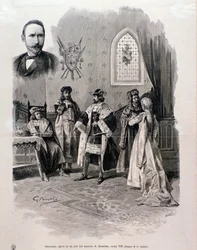Illustration af Pierre Gringoire, værk af Antonio Scontrino