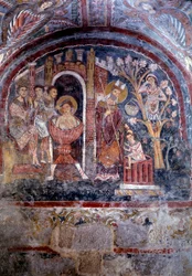St Magnus af Anagnis liv og mirakel og St Johns martyrium i kogende olie - fresco