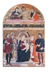 Madonna med barnet på tronen med helgenerne Claudius, Castorius, Martin og Hieronymus
