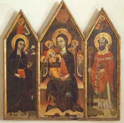 Madonna med barn mellem St. Clare og St. Basil