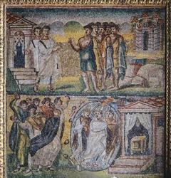 Panel med mosaik, centralskibet, Santa Maria Maggiore-basilikaen, Rom, Italien, 5. århundrede
