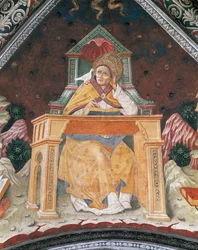 Pave Gregor I, i kapellet St. Margaret af Antiochia, hvælving i Santa Maria Assunta-helligdommen (fresko)