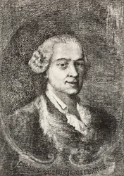 Portræt af Carlo Goldoni (1707-1793), italiensk dramatiker, gravering af Marco Pitteri fra maleri af Giambattista Piazzetta og tegning af E Ximenes, gravering fra L