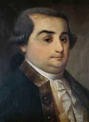 Portræt af Cesare Beccaria (1738-1794), italiensk jurist, filosof og politiker, maleri af en ukendt lombardisk kunstner