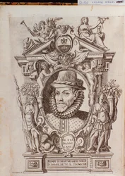 Portræt af Cesare Black kaldet Il Trombone (1536-1604), en italiensk danser