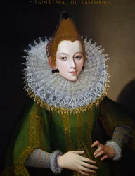 Portræt af grevinde af Castro, af ukendt italiensk kunstner, olie på lærred, 91x72 cm, Italien