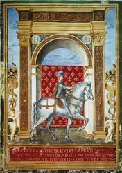Portræt af Francesco Sforza til hest