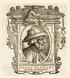 Portræt af Piero di Cosimo også kendt som Piero di Lorenzo, italiensk renæssancemaler fra Firenze