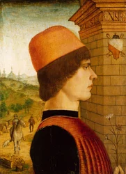 Portræt af en mand, ca. 1494 (tempera på træ)