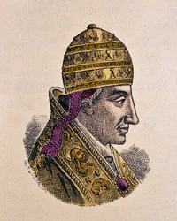 Portræt af pave Benoit VII (benedetto, Benedikt eller Benedictus) (974-983)