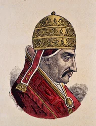 Portræt af pave Benoit VI (benedetto, Benedikt eller Benedictus) (973-974)