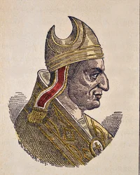Portræt af pave Boniface IV (Bonifacius eller Bonifacio) (608-615)