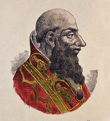 Portræt af pave Etienne IV (Stephen, stefano eller Stephanus) (885-891)